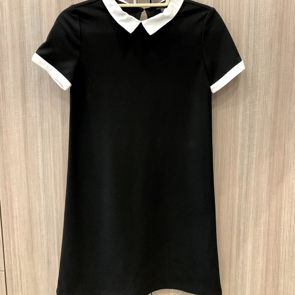 NEW Aqua Brand Mini Collared Black Dress